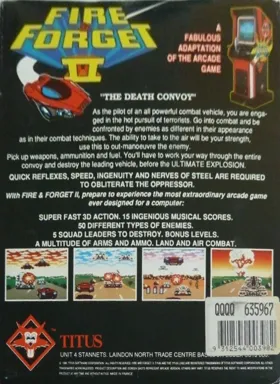 Fire & Forget II - The Death Convoy box cover back